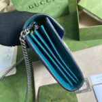 Gucci GG Women Dionysus Small Shoulder Bag Blue Leather with Turquoise Leather - Image 4
