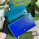 Gucci GG Women Dionysus Small Shoulder Bag Blue Leather with Turquoise Leather - Image 5