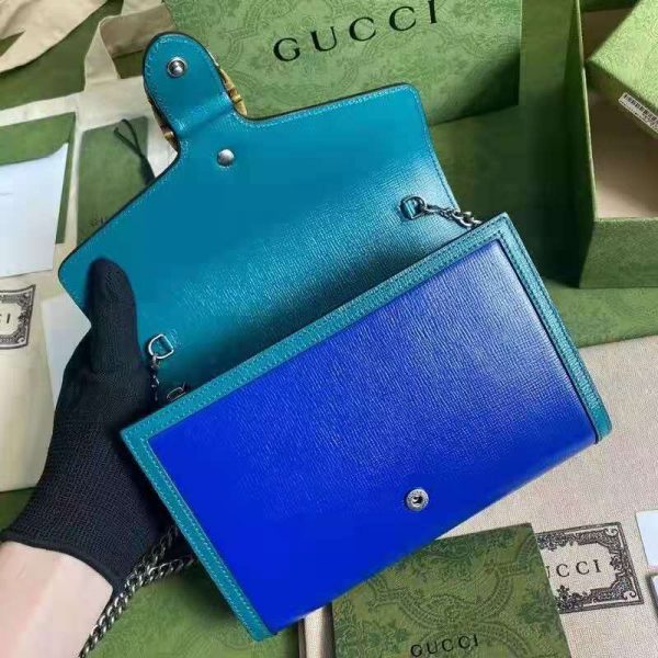Gucci GG Women Dionysus Small Shoulder Bag Blue leather with Turquoise Leather (5)