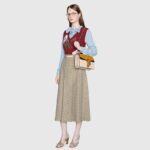 Gucci GG Women Dionysus Small Shoulder Bag Burnt Orange and White Grainy Leather - Bild 11