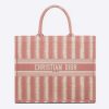 Gucci GG Women Dior Book Tote Pink D-Stripes Embroidery