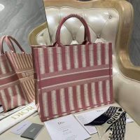 Gucci GG Women Dior Book Tote Pink D-Stripes Embroidery (11)