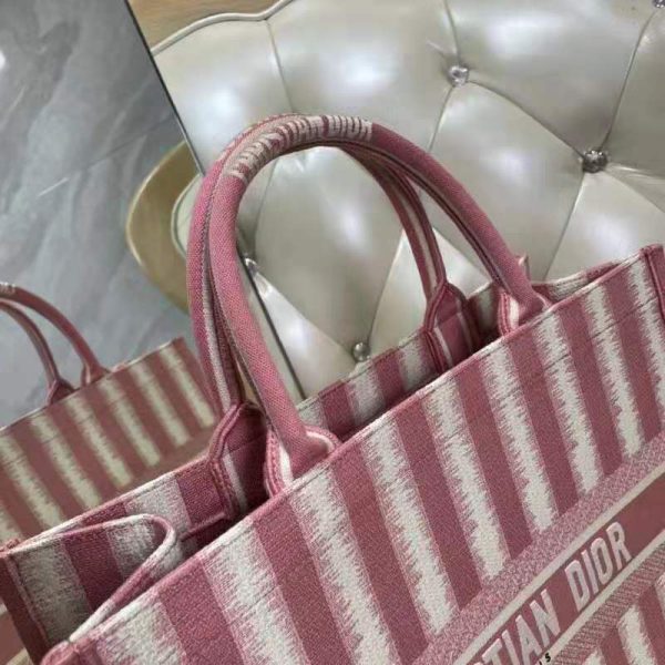 Gucci GG Women Dior Book Tote Pink D-Stripes Embroidery (6)