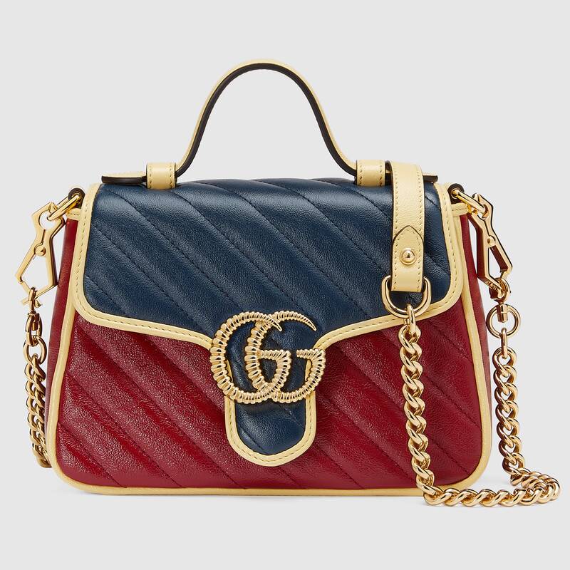 Gucci Gucci Mini Marmont leather shoulder bag red - Ella Blu