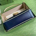 Gucci GG Women GG Marmont Small Shoulder Bag Blue Red Diagonal Matelassé Leather - Bild 5