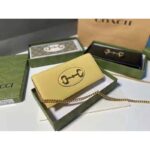 Gucci GG Women Horsebit 1955 Wallet with Chain Beige Leather Horsebit - immagine 2