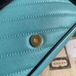 Gucci GG Women Online Exclusive GG Marmont Mini Bag Butter Light Blue Diagonal Matelassé Leather – Bild 10