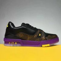 Louis Vuitton LV Men LV Trainer Sneaker Calf Leather and Monogram Canvas