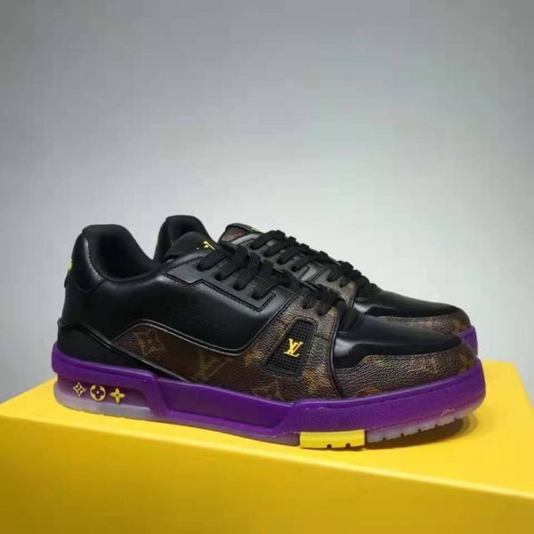 Louis Vuitton LV Men LV Trainer Sneaker Calf Leather and Monogram Canvas -  LULUX