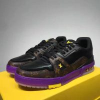 Louis Vuitton LV Men LV Trainer Sneaker Calf Leather and Monogram Canvas