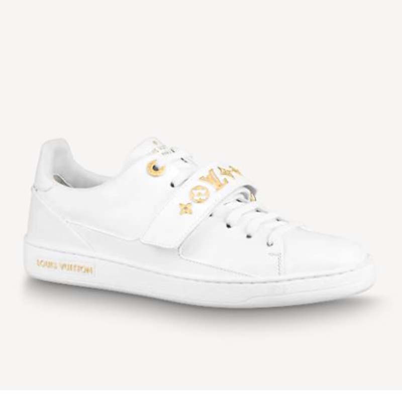 Frontrow leather trainers Louis Vuitton White size 35 IT in Leather -  31245575