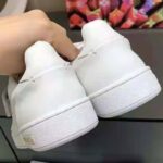 Louis Vuitton LV Unisex Frontrow Sneaker White Calf Leather Rubber Monogram Studs - immagine 9