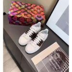 Louis Vuitton LV Unisex Frontrow Sneaker White Calf leather Patent Monogram Canvas - Imagen 4