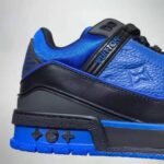 Louis Vuitton LV Unisex LV Trainer Sneaker Black Monogram-Embossed Grained Calf Leather – Bild 10