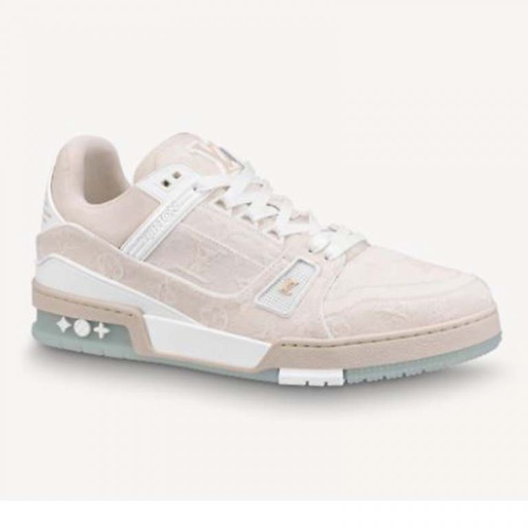 lv trainer sneaker denim