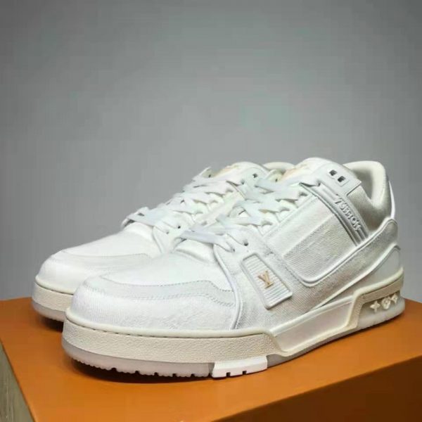 lv trainer sneaker denim