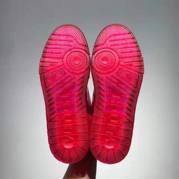 Louis Vuitton LV Unisex LV Trainer Sneaker Pink Monogram Mix of Materials (10)