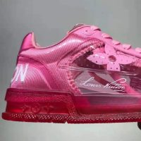 Louis Vuitton LV Unisex LV Trainer Sneaker Pink Monogram Mix of Materials