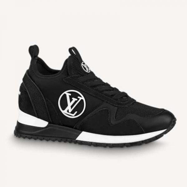 Louis Vuitton LV Women Run Away Sneaker Black Mix of Materials Technical Rubber