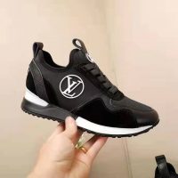 Louis Vuitton LV Women Run Away Sneaker Black Mix of Materials Technical Rubber