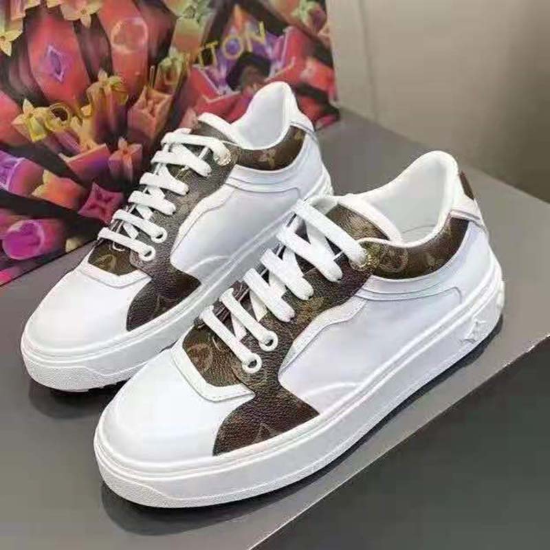 Louis Vuitton LV Unisex Time Out Sneaker Cacao Brown Calf Leather ...