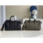 Louis Vuitton Men City Keepall in Black Monogram Seal Leather - Bild 11