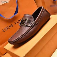 Louis Vuitton Men LV Monte Carlo Moccasin Moka Brown Grained Calf Leather