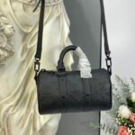 Louis Vuitton Unisex Keepall XS Black Monogram Seal Cowhide Leather - Image 2