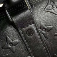 Louis Vuitton Unisex Keepall XS Black Monogram Seal Cowhide Leather