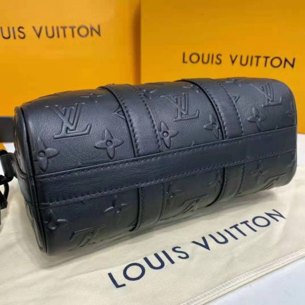 Louis Vuitton Unisex Keepall XS Black Monogram Seal Cowhide Leather (5)