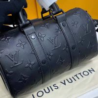 Louis Vuitton Unisex Keepall XS Black Monogram Seal Cowhide Leather