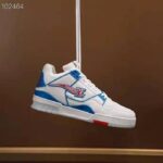 Louis Vuitton Unisex LV Trainer Sneaker White Monogram Denim Flowers Rubber LV Initials - Bild 2