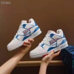 Louis Vuitton Unisex LV Trainer Sneaker White Monogram Denim Flowers Rubber LV Initials - Bild 7