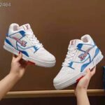 Louis Vuitton Unisex LV Trainer Sneaker White Monogram Denim Flowers Rubber LV Initials - Bild 8