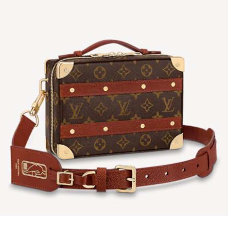 Overseas purchasing bags Lv Box Package Lvxnba Handle Trunk Postal Bag  Handle Trunk Handbag Aggregat