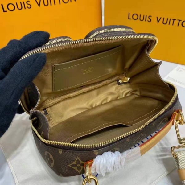 Louis Vuitton Unisex Utility Crossbody Bag Monogram Coated Canvas Natural Cowhide Leather (10)