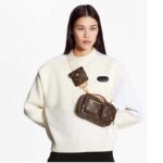 Louis Vuitton Unisex Utility Crossbody Bag Monogram Coated Canvas Natural Cowhide Leather - immagine 17