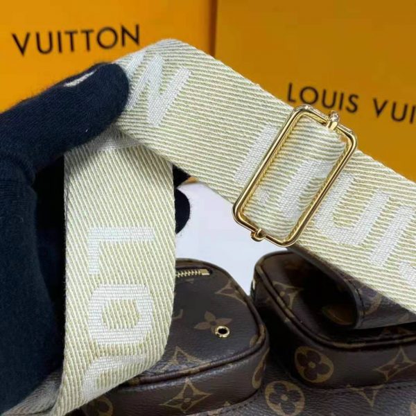 Louis Vuitton Unisex Utility Crossbody Bag Monogram Coated Canvas Natural Cowhide Leather (6)