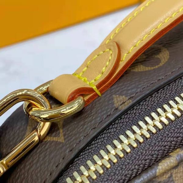 Louis Vuitton Unisex Utility Crossbody Bag Monogram Coated Canvas Natural Cowhide Leather (8)