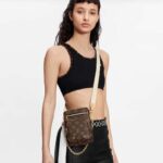 Louis Vuitton Unisex Utility Phone Sleeve in Monogram Canvas Natural Cowhide Leather - Image 11