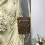 Louis Vuitton Unisex Utility Phone Sleeve in Monogram Canvas Natural Cowhide Leather - Image 3