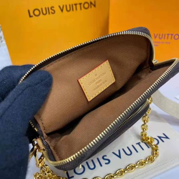 Louis Vuitton Unisex Utility Phone Sleeve in Monogram Canvas Natural Cowhide Leather (8)