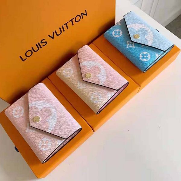 Louis Vuitton Unisex Victorine Wallet Pink Monogram Coated Canvas Cowhide Leather (2)