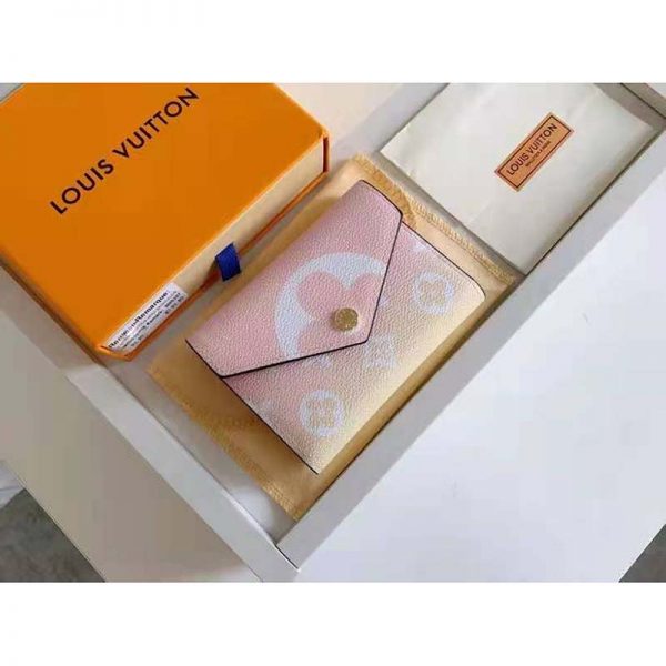 Louis Vuitton Unisex Victorine Wallet Pink Monogram Coated Canvas Cowhide Leather (4)