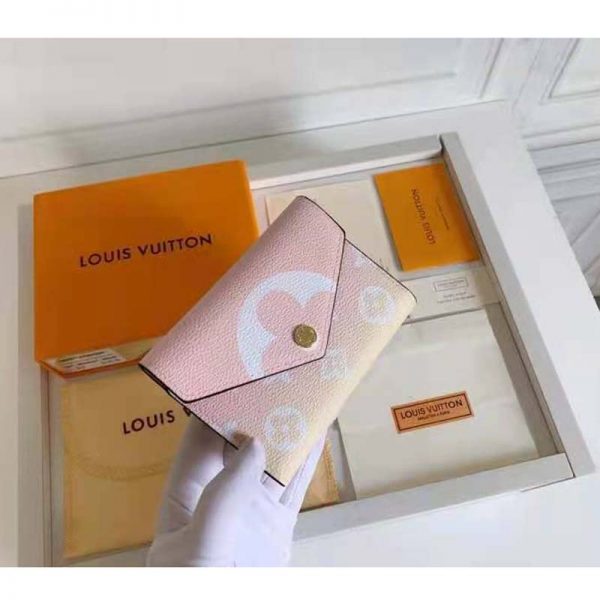 Louis Vuitton Unisex Victorine Wallet Pink Monogram Coated Canvas Cowhide Leather (6)