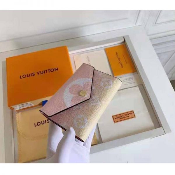 Louis Vuitton Unisex Victorine Wallet Pink Monogram Coated Canvas Cowhide Leather (7)