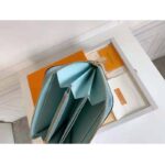 Louis Vuitton Unisex Zippy Wallet Blue Monogram Coated Canvas Cowhide Leather - immagine 7