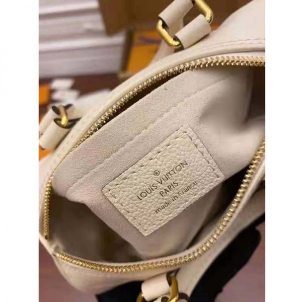Louis Vuitton Women Papillon BB Carryall Bag Bouton Cream Saffron Embossed Grained Cowhide Leather (14)
