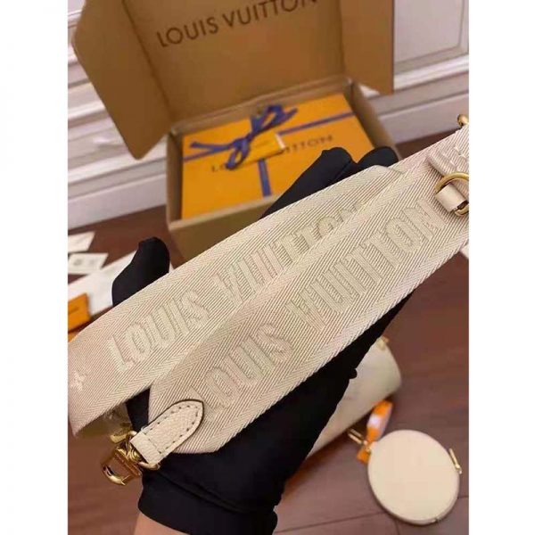 Louis Vuitton Women Papillon BB Carryall Bag Bouton Cream Saffron Embossed Grained Cowhide Leather (3)