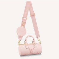 Louis Vuitton Women Papillon BB Carryall Bag Bouton De Rose Pink Embossed Grained Cowhide Leather